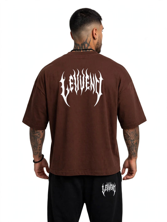 Camiseta Oversized LEWEND Gothic - Bege - 235G