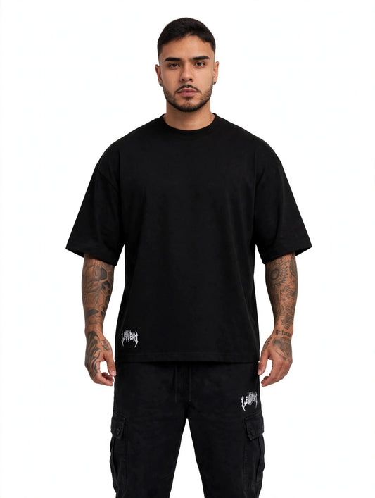 Camiseta Oversized LEWEND Gothic - BLACK - 235G