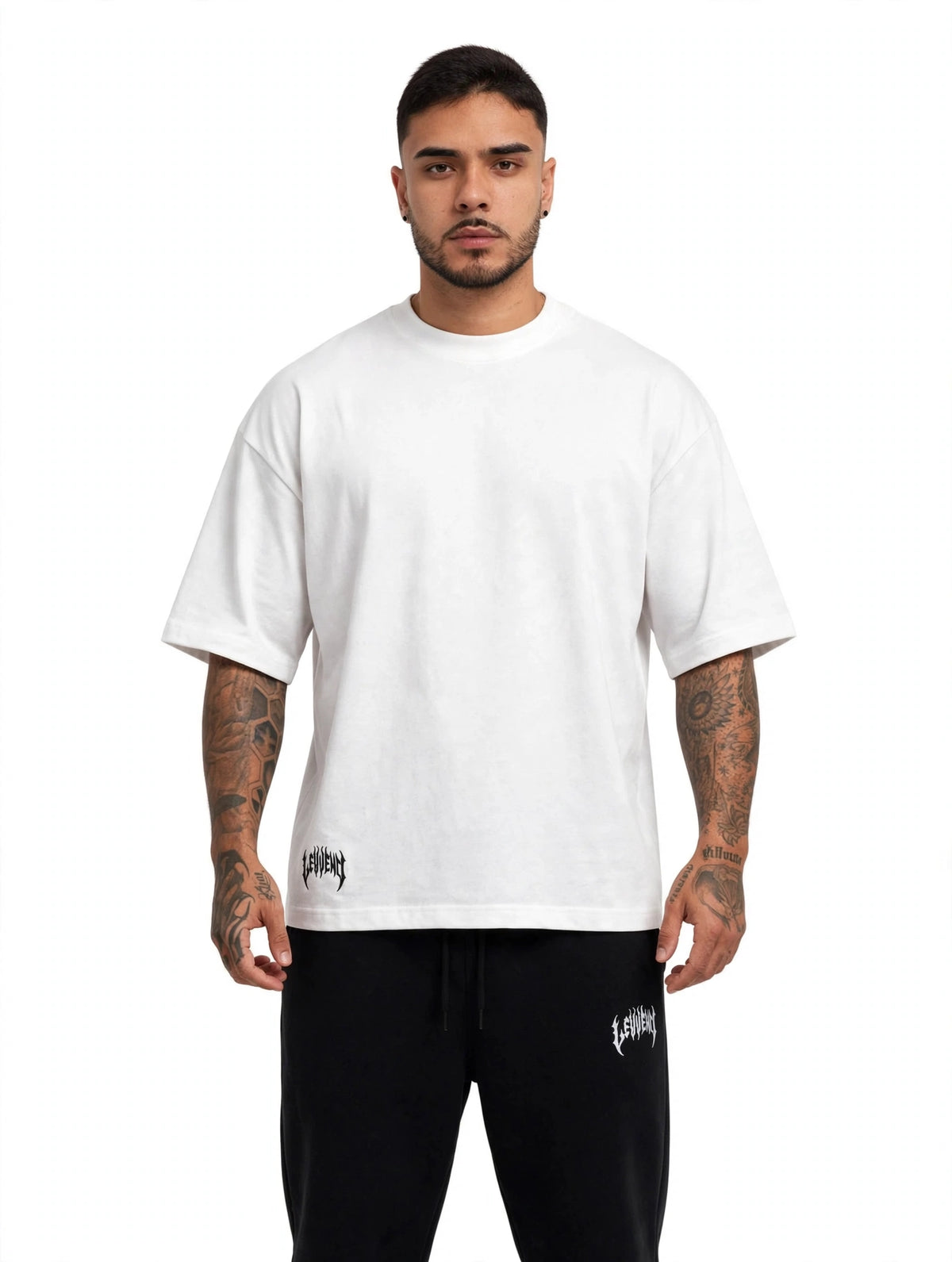 Camiseta Oversized LEWEND Gothic WHITE- 235G