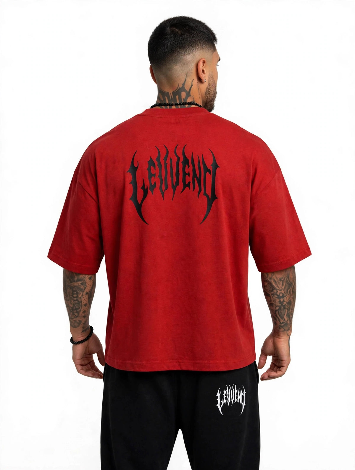 Camiseta Oversized LEWEND Gothic -RED - 235G