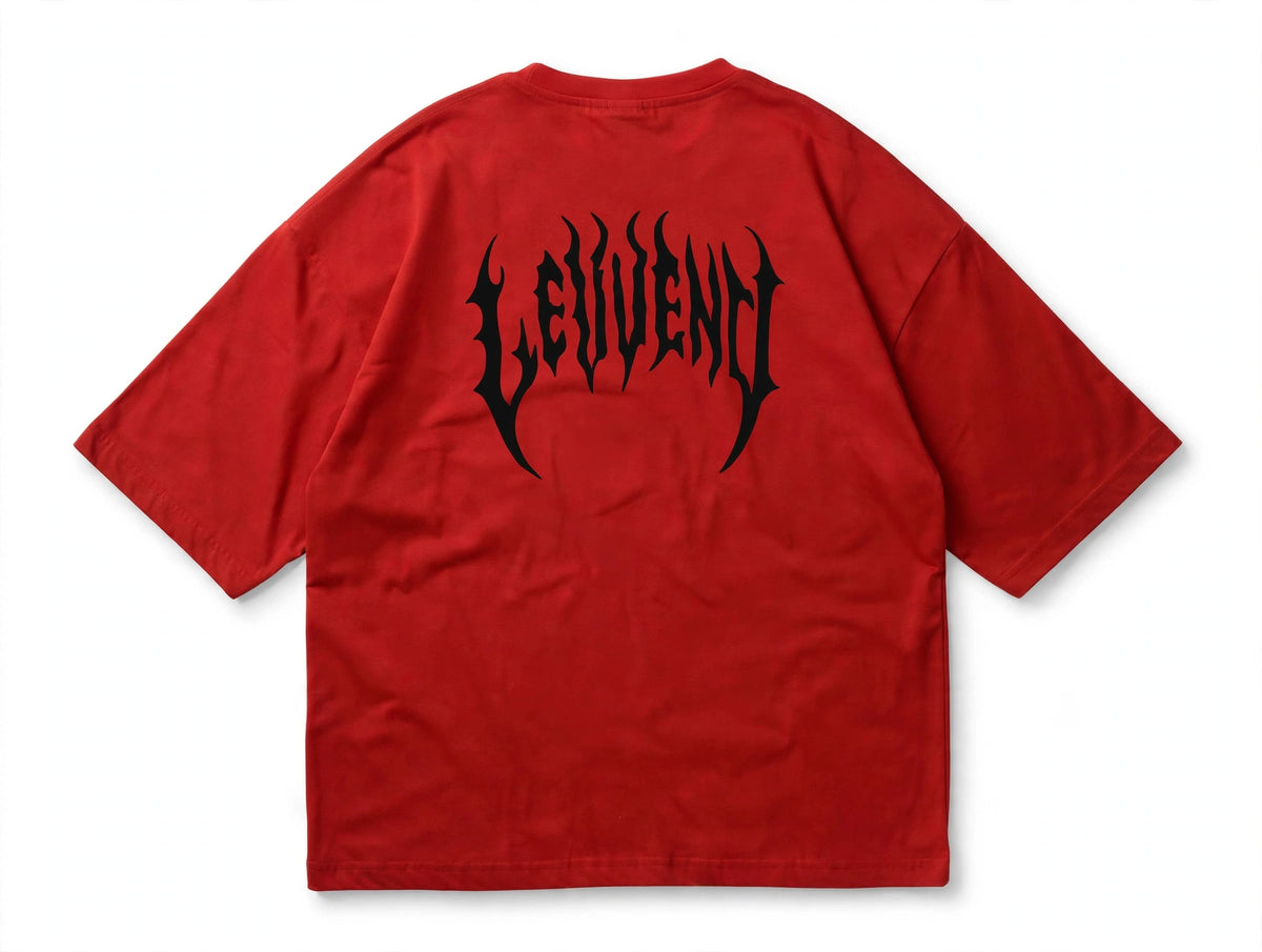 Camiseta Oversized LEWEND Gothic -RED - 235G