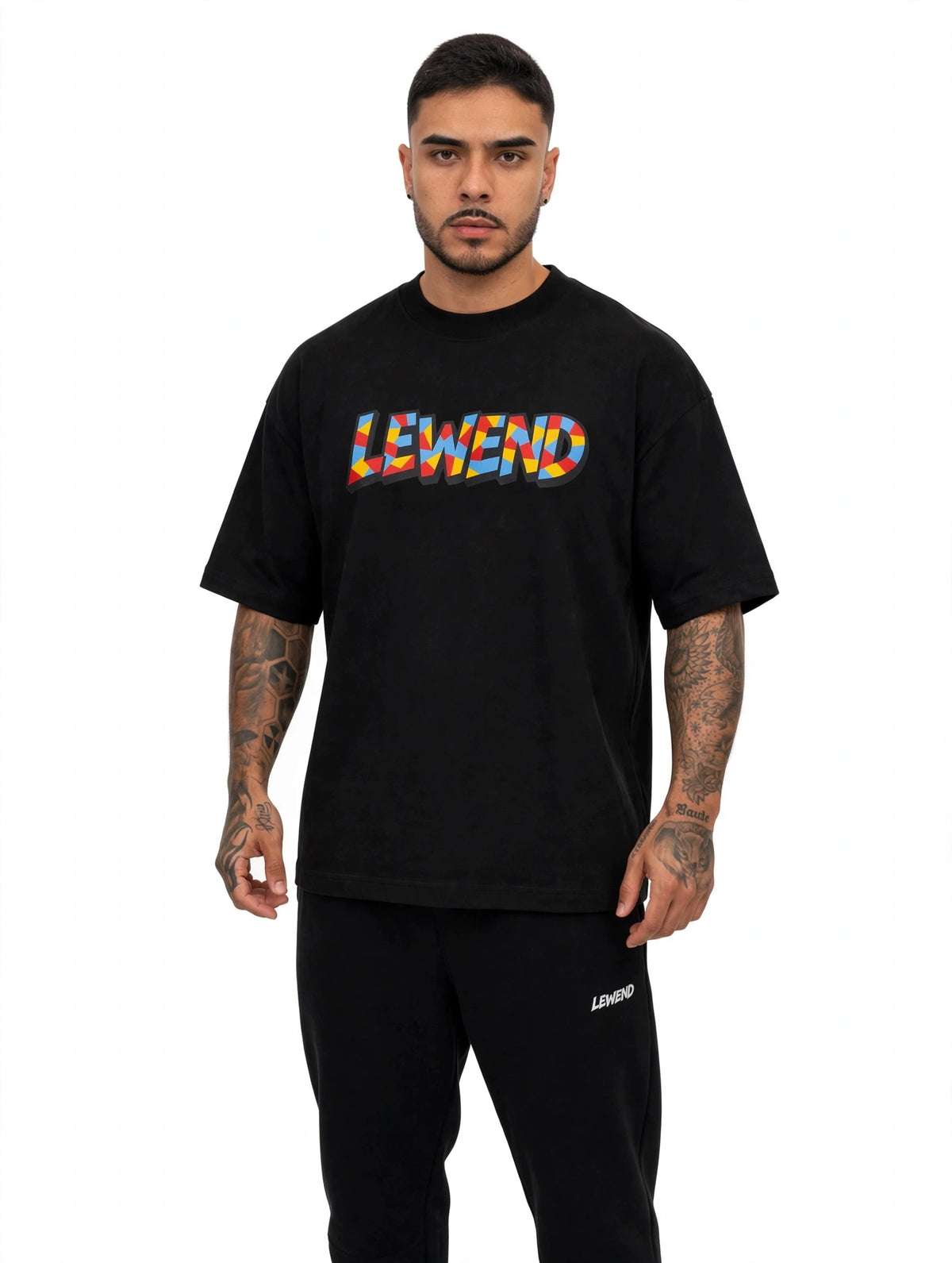 Camiseta Oversized LEWEND Mosaic -  black