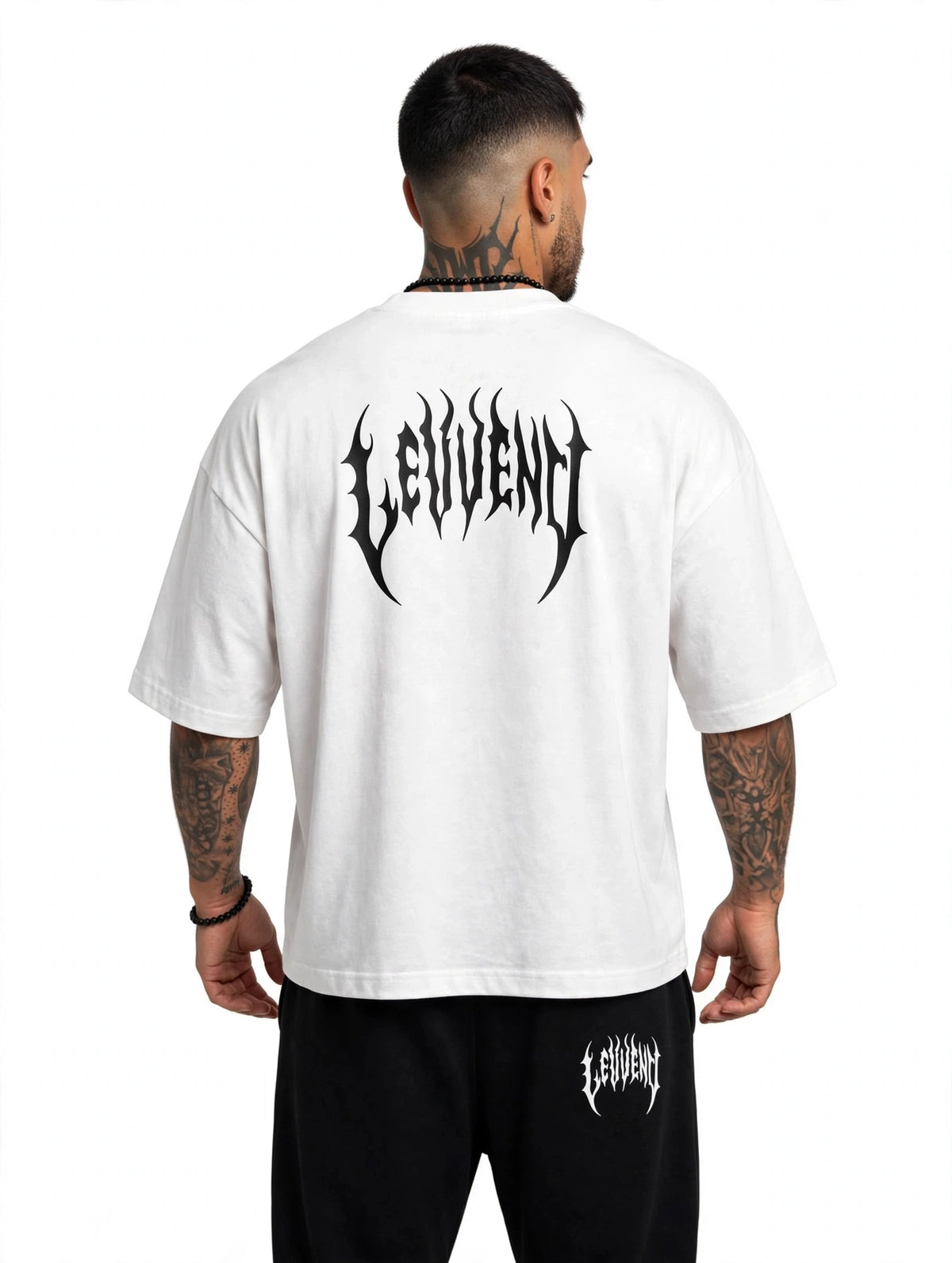 Camiseta Oversized LEWEND Gothic WHITE- 235G