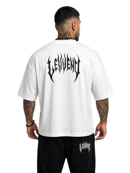 Camiseta Oversized LEWEND Gothic WHITE- 235G